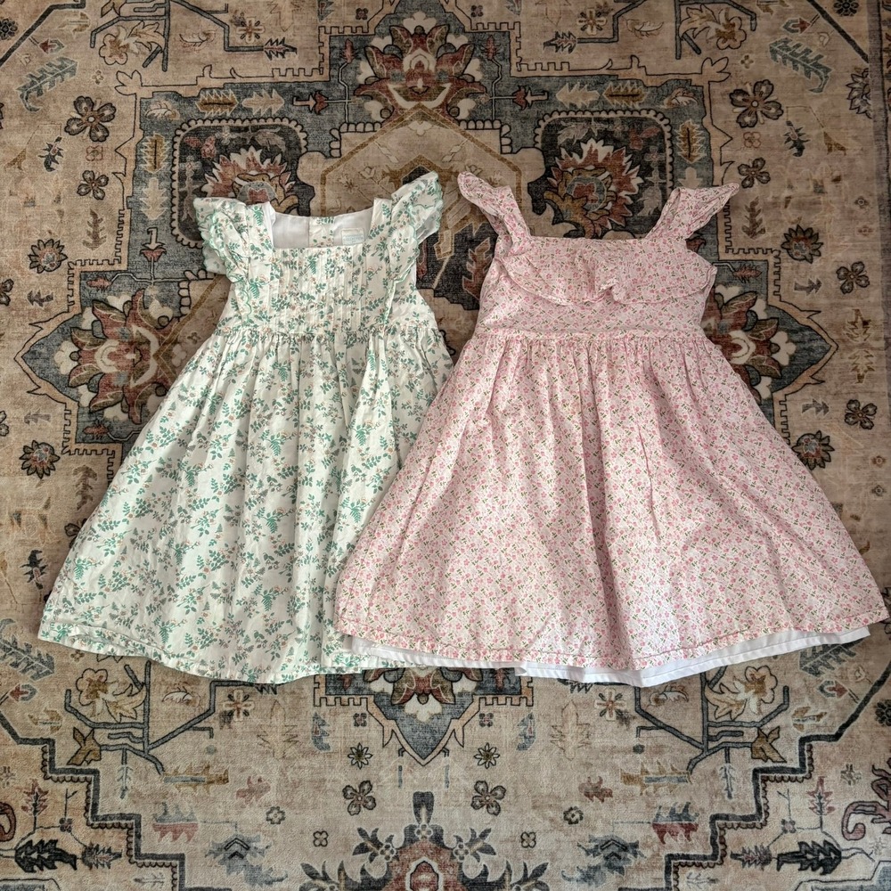 Girls Edgehill Collection Floral Ruffle Dresses Cotton Summer Party Bundle Lot 2